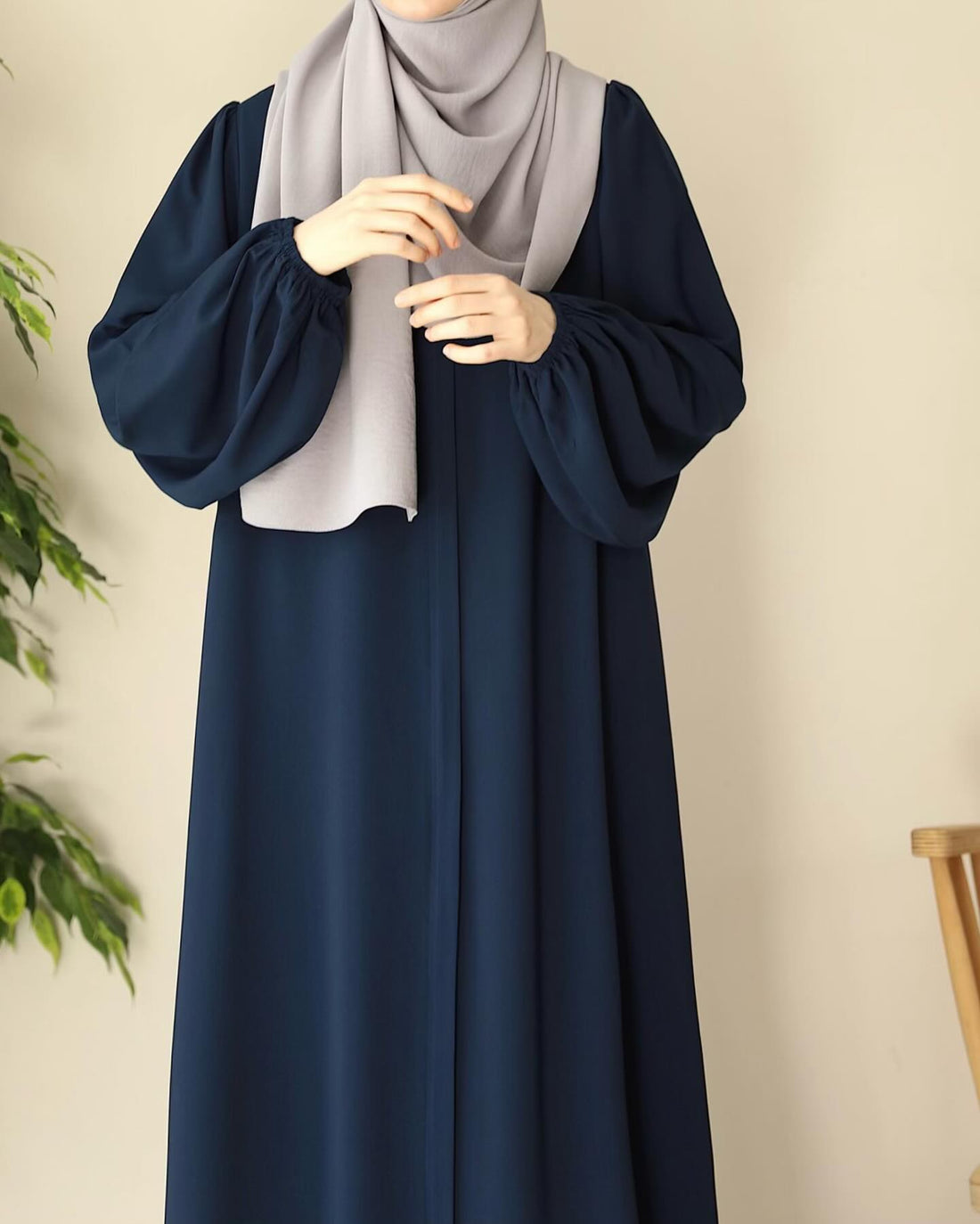 A-Line Zip Abaya- SK4